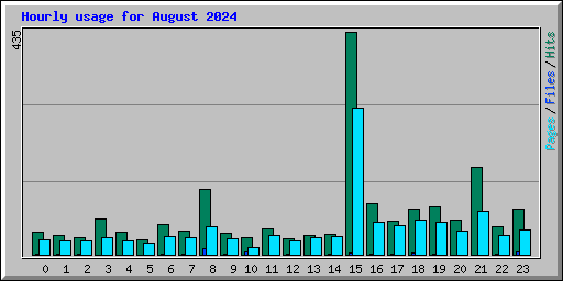 Hourly usage for August 2024