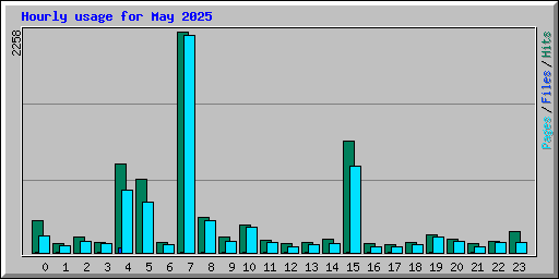Hourly usage for May 2025