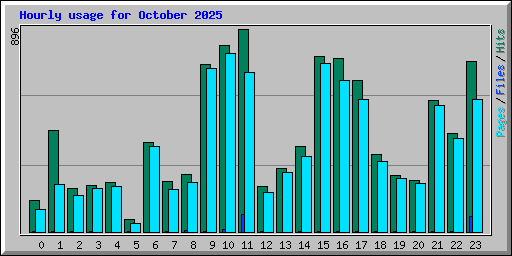 Hourly usage for October 2025