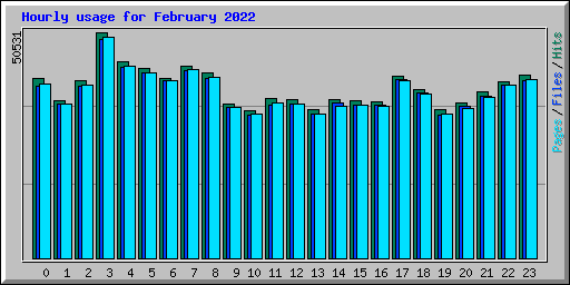 Hourly usage for February 2022