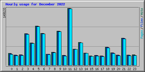 Hourly usage for December 2022