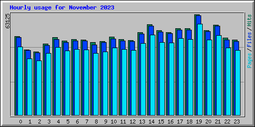 Hourly usage for November 2023