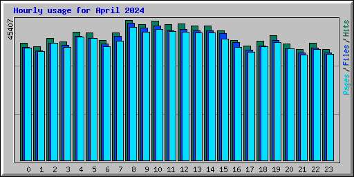 Hourly usage for April 2024