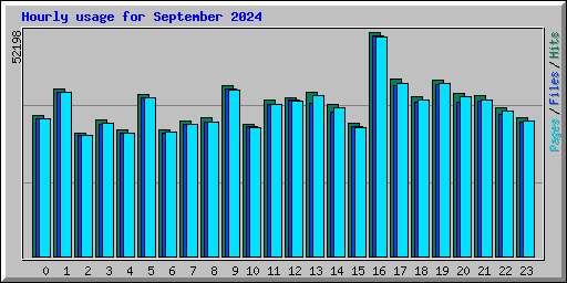 Hourly usage for September 2024