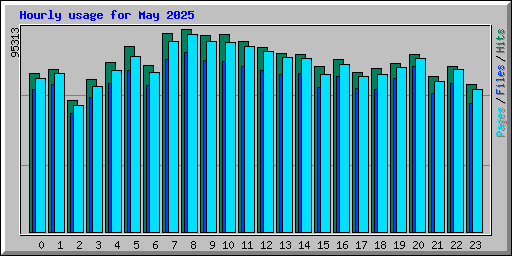 Hourly usage for May 2025